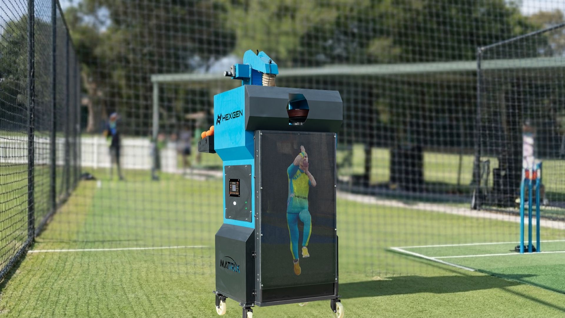 Cricket bowling machine simulator